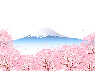 桜　富士山　背景