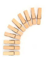 clothespin on white background