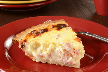 Quiche with Lorraine ham
