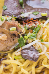 Asian food chicken noodle soup