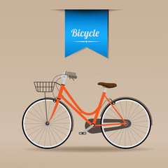 Retro Illustration Vector Bicycle