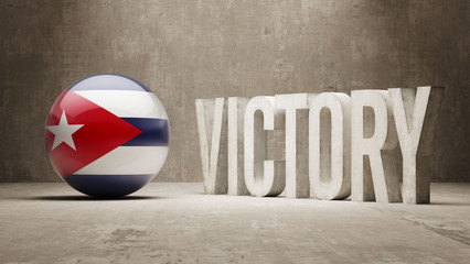 Naklejka premium Cuba. Victory Concept.