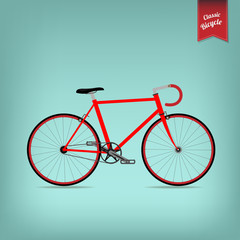 Retro Illustration Vector Bicycle