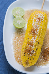 Grilled corn cobs
