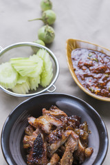 Baked pork with honey
