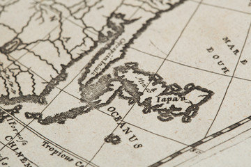 Obraz premium 古地図 東アジア