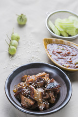 Baked pork with honey