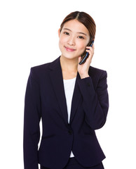 Businesswoman talk to mobile phone