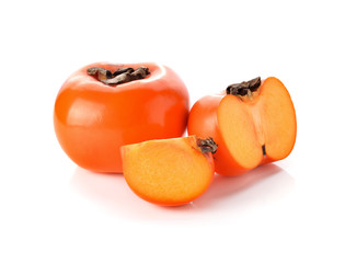 Fresh Persimmon fruit isolated on white background