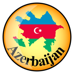 orange button with the image maps of Azerbaijan