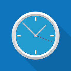 Clock flat icon design. Time concept.