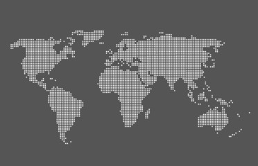 Fototapeta na wymiar world map vector grey color, map vector