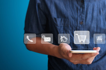 modern smartphone in hand