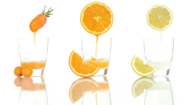 carrot orange lemon juice vitamin a c e 