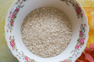 Rice in a plate
