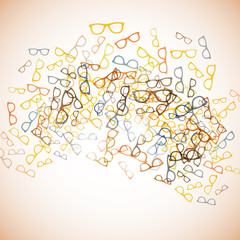 abstract background: glasses