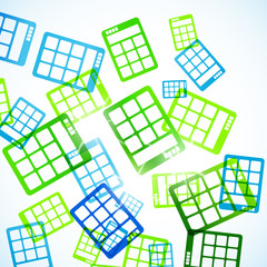 abstract background: calculator