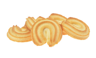 butter cookies,homemade biscuits, isolated