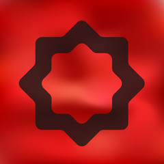 ramadan icon on blurred background