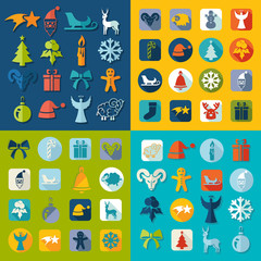 Set of Christmas icons