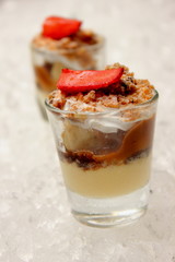 Banoffee pie in a mini glass