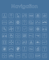 Set of navigation simple icons