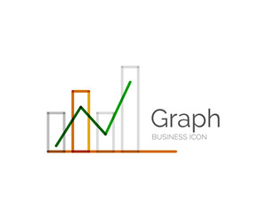 Line minimal design logo graph