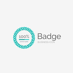 Thin line neat design logo, premium quality stamp