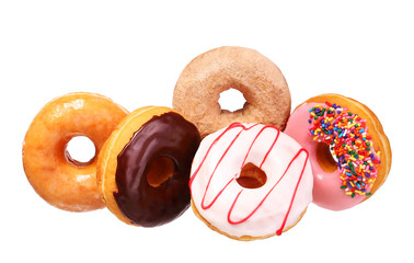 Donuts isolated on white background