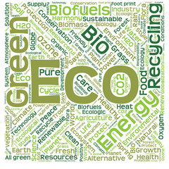 Conceptual green eco or ecology word cloud