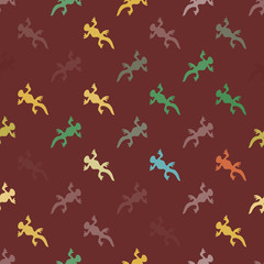 Seamless background with Mexican relics dingbats characters