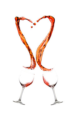Herz aus Rotwein
