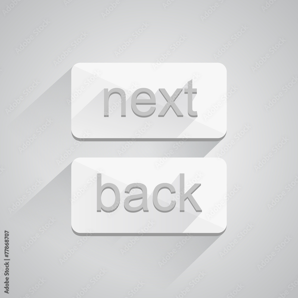 Wall mural square buttons on white background