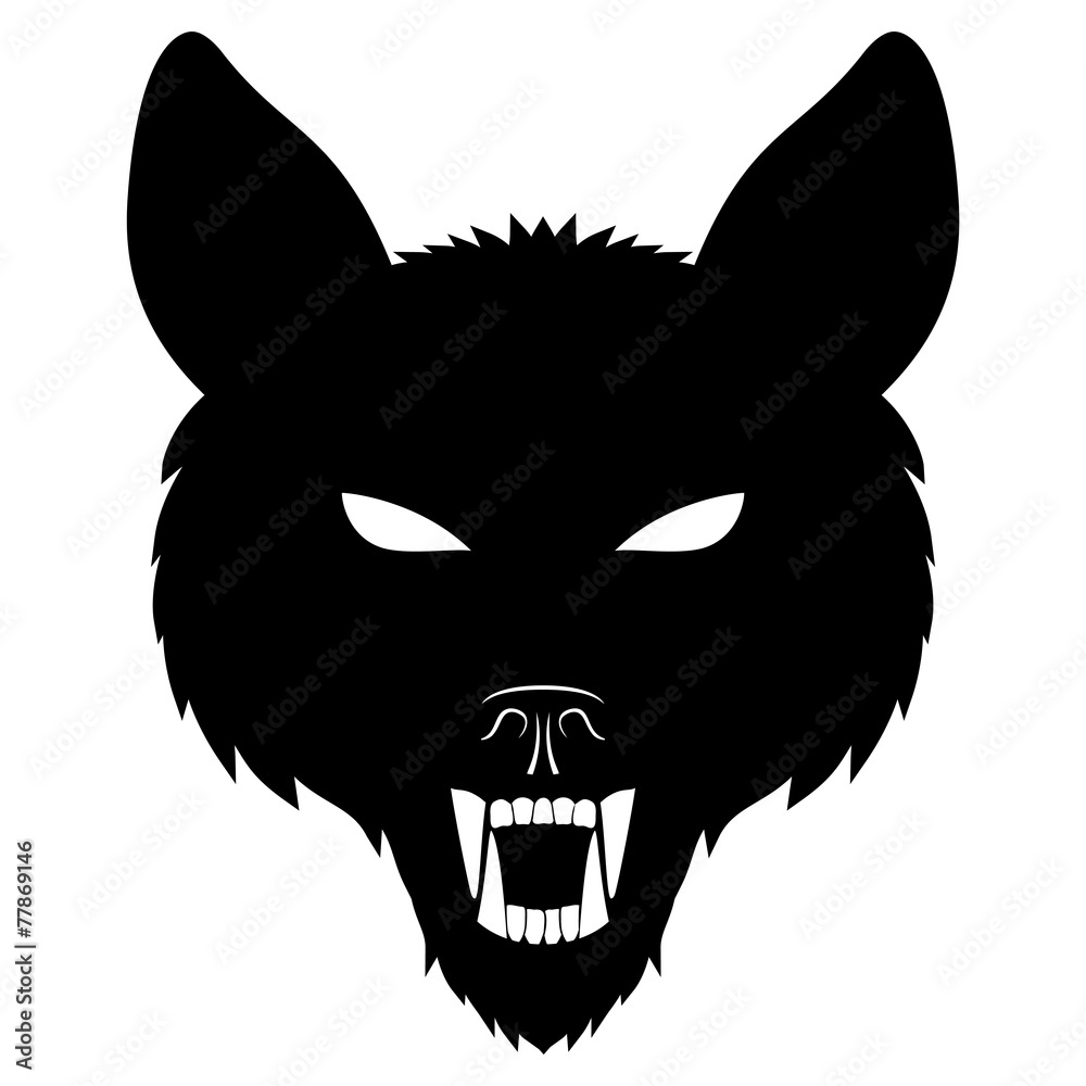 Canvas Prints vector sign. wolf.