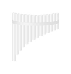 Pan flute in white design