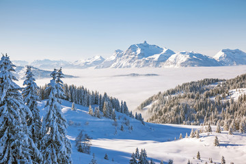 Aravis Mountain Range from Les Gets