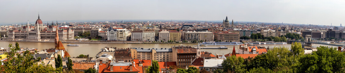 Naklejka na ściany i meble Panoramic view of Budapest, Hungary