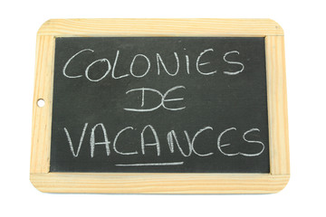 ardoise colonies de vacances