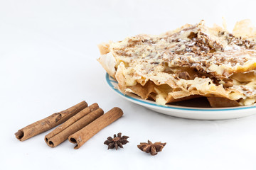 Moroccan dessert isolated on white background