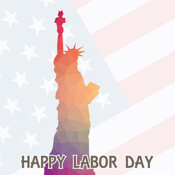 Happy Labor Day Theme, Polygonal Illustration