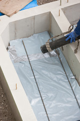 住宅建設　基礎工事