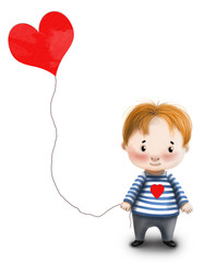 Boy with a heart