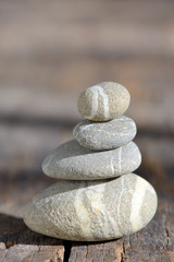 Fototapeta na wymiar Stack of pebble stones