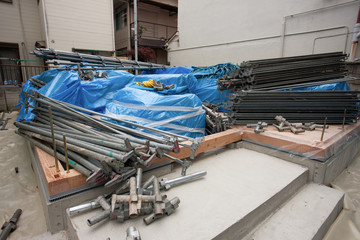  	住宅建設　上棟の準備