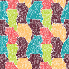 Bears seamless pattern
