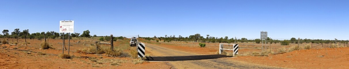 Dingo fence, Outback, Australia
