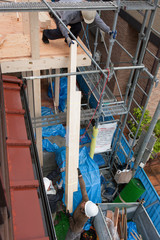 木造住宅の上棟 