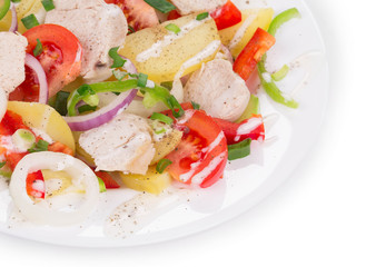 Warm meat salad