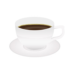 cup of coffee isolated on white