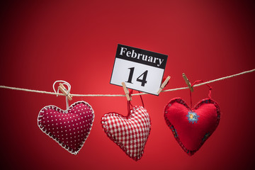 February 14, Valentine's day, red heart